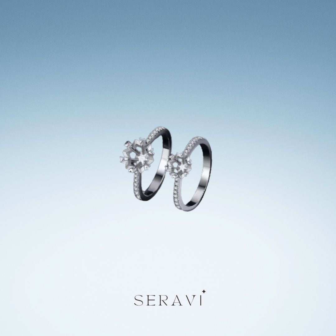 S925 Sterling Silver 1 Carat Moissanite Snow Ring