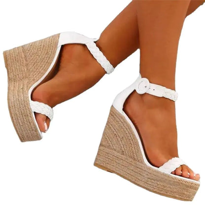 Large Wedge Hemp Rope Sandals