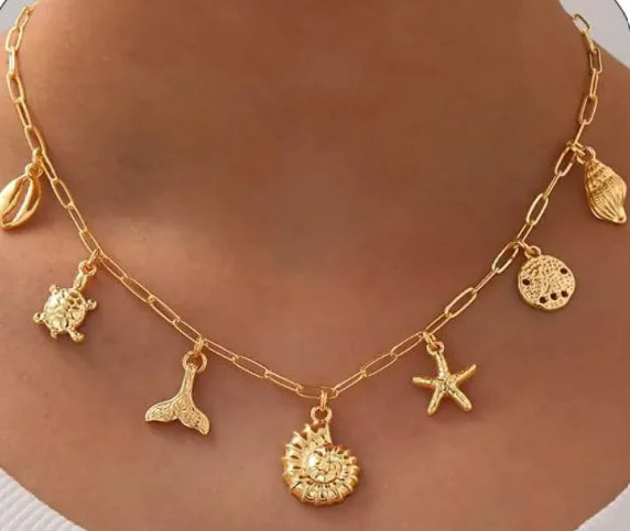 Shell Starfish Beach Necklace
