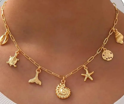 Shell Starfish Beach Necklace