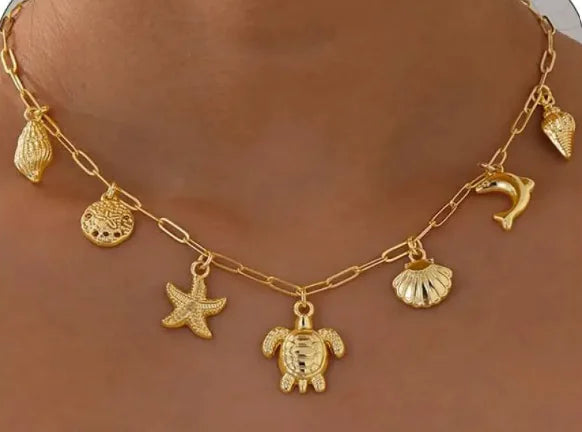 Shell Starfish Beach Necklace